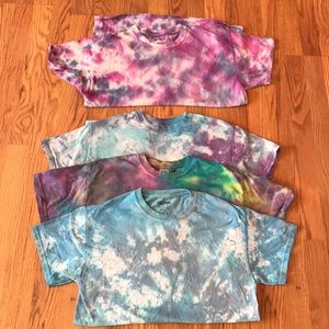Handcrafted tie-dyed t-shirts size Medium adult.